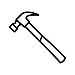 Hammer icon. Pictogram isolated on a white background.