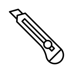 Utility knife icon. Pictogram isolated on a white background.