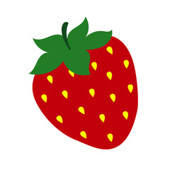 Fresh Red strawberry vector illustration on white background