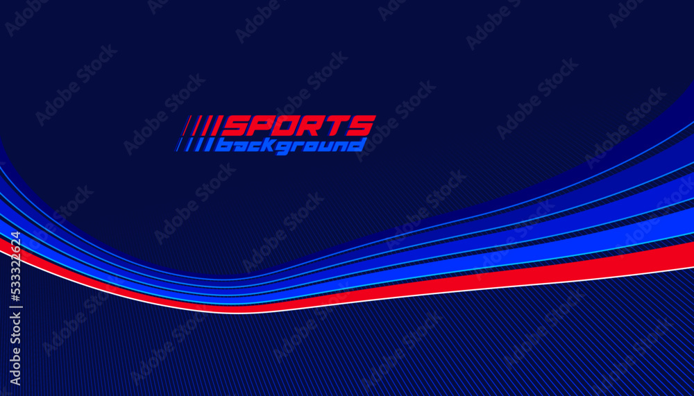 Poster sports background vector abstract lines in 3d dimensional rotation, dark red and blue dynamic layout