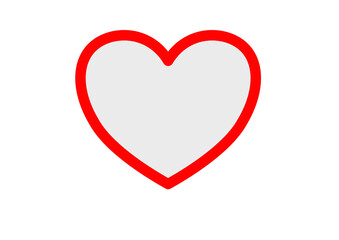 red heart isolated on white