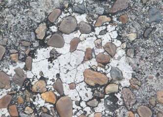 Pebble stones, colored texture and background. Sea stones surface.