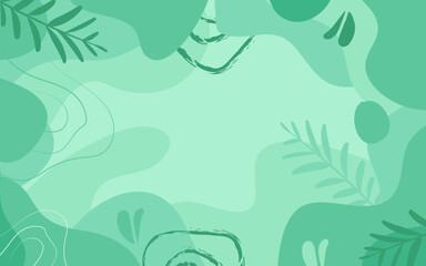 Hand drawn abstract mint green background
