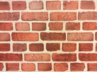 Background of red brick wall texture