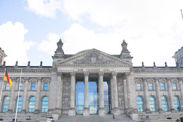 Fototapeta na wymiar Reichstag building, seat of the German Parliament (Deutscher Bundestag) in Berlin, Germany.