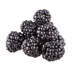 Blackberries isolated on transparent background