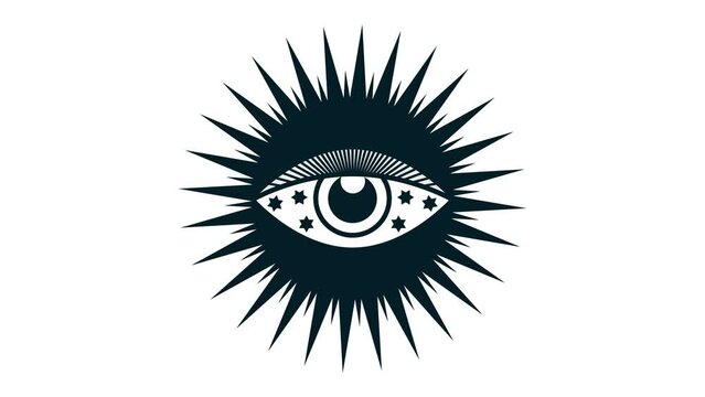 Masonic Egyptian eye. All seeing eye. Motion graphics shape animation.