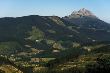 Fototapeta na wymiar Basque forests in Axpe, Spain
