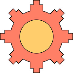 cogwheel and gear icon