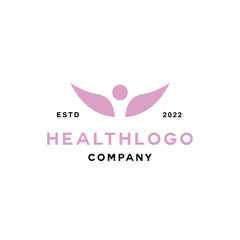 health wellness Logo vector design graphic emblem