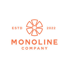 monoline Bright Logo vector design graphic emblem