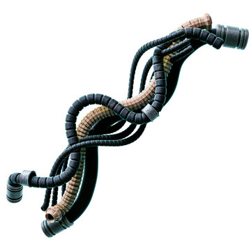 SciFi Cable Wire Illustration with Transparent Background PNG

