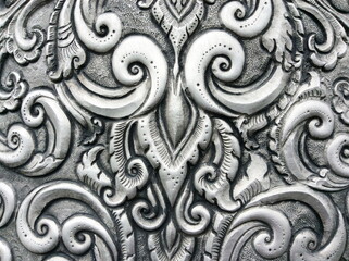 The art and pattern of carving silverware.