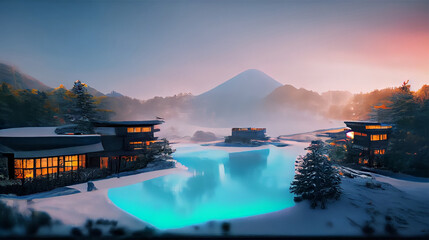 A beautiful Japanese resort best place for honeymoon