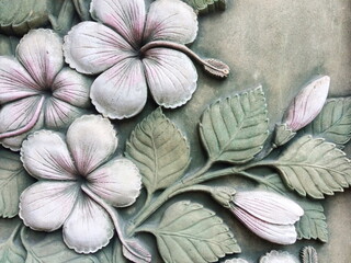 Stucco flower petals background