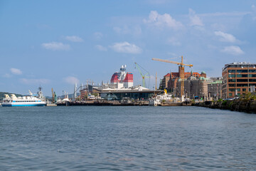 Fototapeta na wymiar Blick auf den Hafen von Göteborg