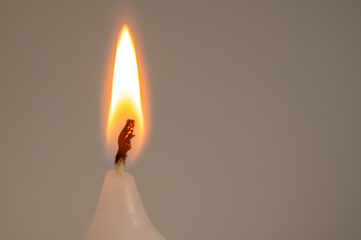 Burning candle flame, shortage of electricity and gas. Increase in tariffs and candlelight.
