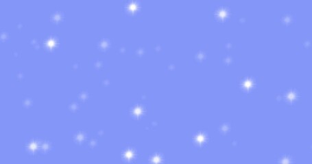 Abstract space and stars. Approach, movement of small gold particles. Christmas background	