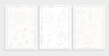 merry christmas background template set