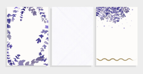  background with  lavender vector template set  