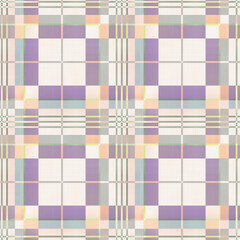 Abstract Plaid Check Colorful Seamless Pattern Geometric Stripes Squares Trendy Fashion Design Chic Pastel Colors