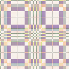 Abstract Plaid Check Colorful Seamless Pattern Geometric Stripes Squares Trendy Fashion Design Chic Pastel Colors