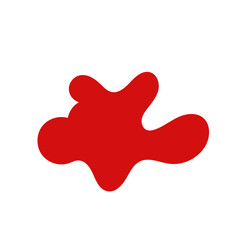 Abstract Blob Shapes Splat Red