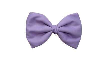 Simple hair bow in beautiful purplecolor made out of cotton fabric with white background