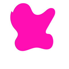 Abstract Blob Shapes Splat Pink