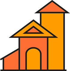 house building icon illustration