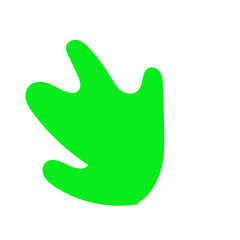 Abstract Blob Shapes Splat Green