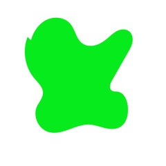 Abstract Blob Shapes Splat Green