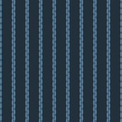 Abstract shapes geometric motif of vertical chain lines made of small rounded elements, basic pattern, seamless background. Modern swatch for fabric design textile,and all over print block.