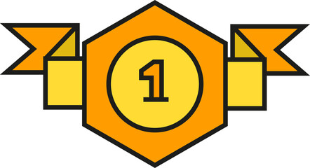 star medal icon illustration