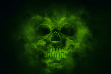 Scary ghost on dark background