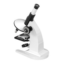 3d rendering illustration of a toy microscope