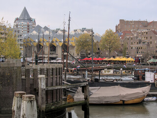 Architecture and urban design of the beautiful and very modern city of Rotterdam