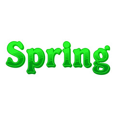 Logo con texto Spring con tipograf&iacute;a 3d