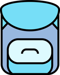 school bag and backpack icon illustration