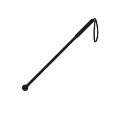 Probing White Cane used by visually impaired vector symbol illustration