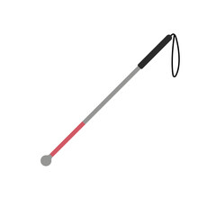 Probing White Cane used by visually impaired emoji vector symbol illustration