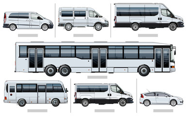 Passenger transport mock-up. PNG format with transparency