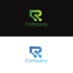 r tech logo design and premium vector templates