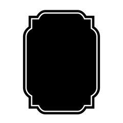 Black and white frame, PNG with transparent background.