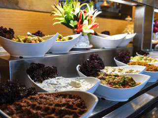 delicious appetizers in the restaurant