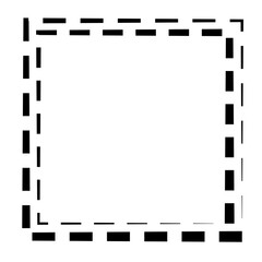 Black and white frame, PNG with transparent background.
