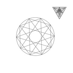 Sacred geometry. Vector Illustration isolated on white. Sacred geometry. Black lines on a white background