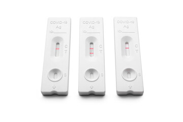 Positive and negative Coronavirus Covid-19 test background