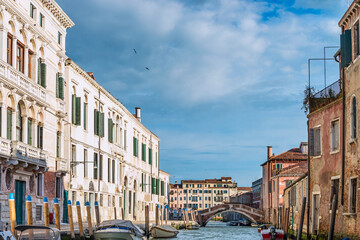 Fototapeta na wymiar Bridges over interior channels in Venice