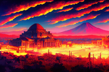 Obraz premium Palacio de Bellas Artes Palace of Fine Arts Mexico City , style U1 1